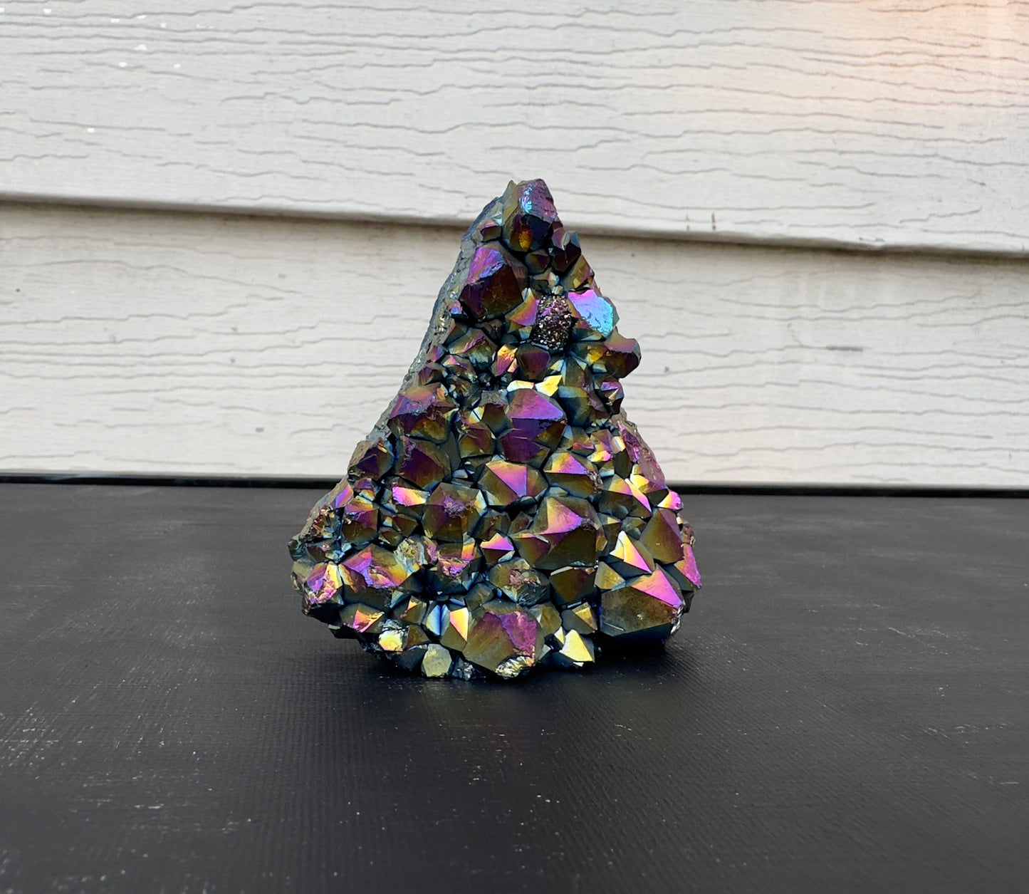Titanium Aura Amethyst Cut Bases