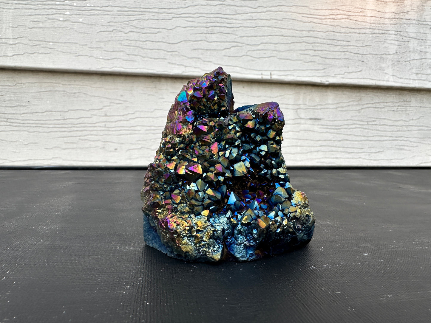 Titanium Aura Amethyst Cut Bases