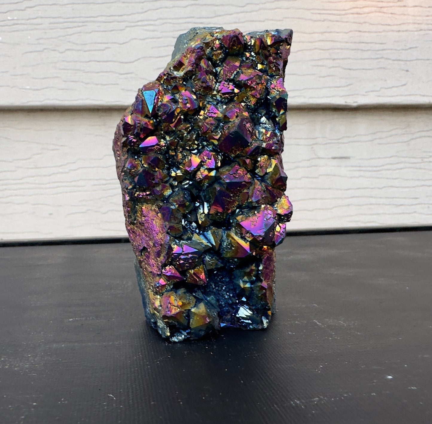 Titanium Aura Amethyst Cut Bases