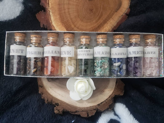 Rainbow Crystal Chip Bottle Set