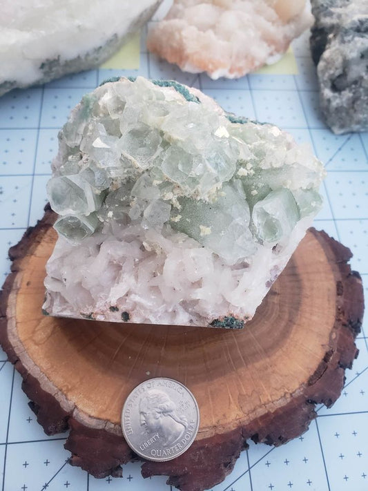 Green Apophyllite Specimen HIGH QUALITY India Zeolite