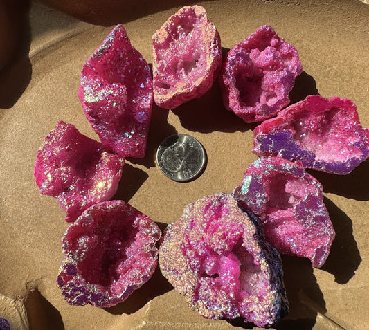 Pink Aura Coated Geode (1 piece)